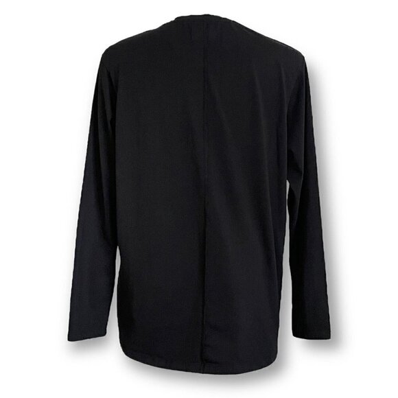 Renaur Mens Black Long Sleeve Explorer Tee Sz 2XL Textured Ribber Graphic Tshirt - Picture 7 of 8
